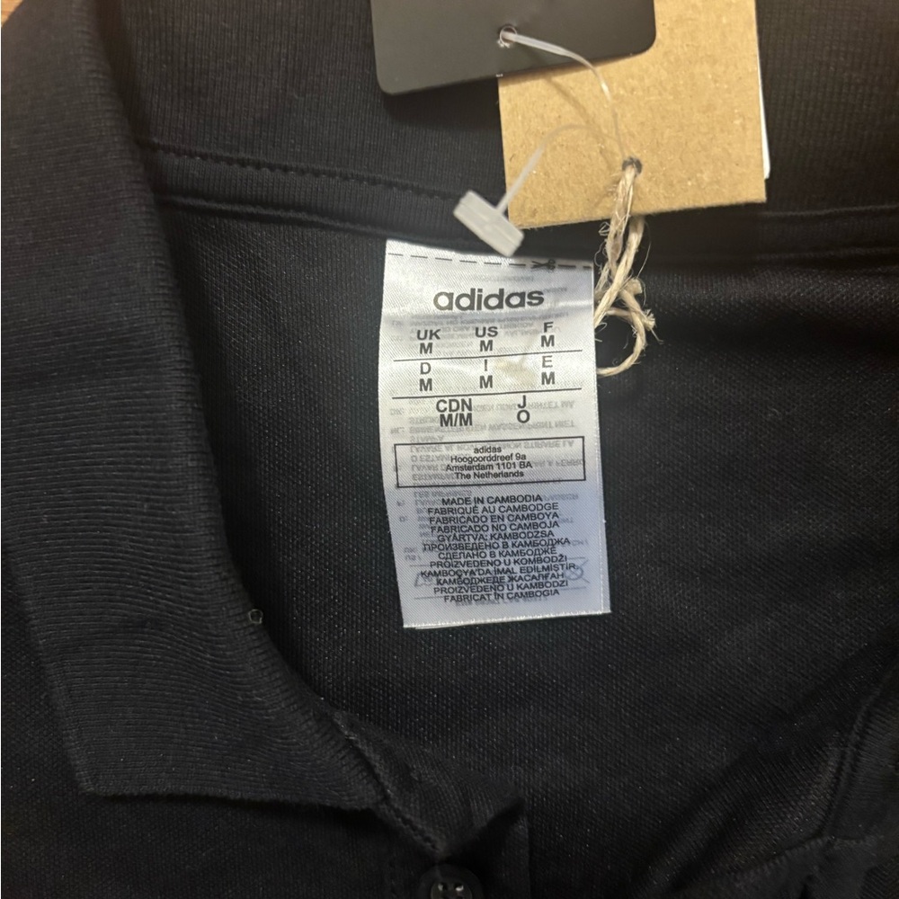 Adidas NWT Black Polo Men’s Medium with Manchester United Emblem Adidas Logo - Picture 2 of 13